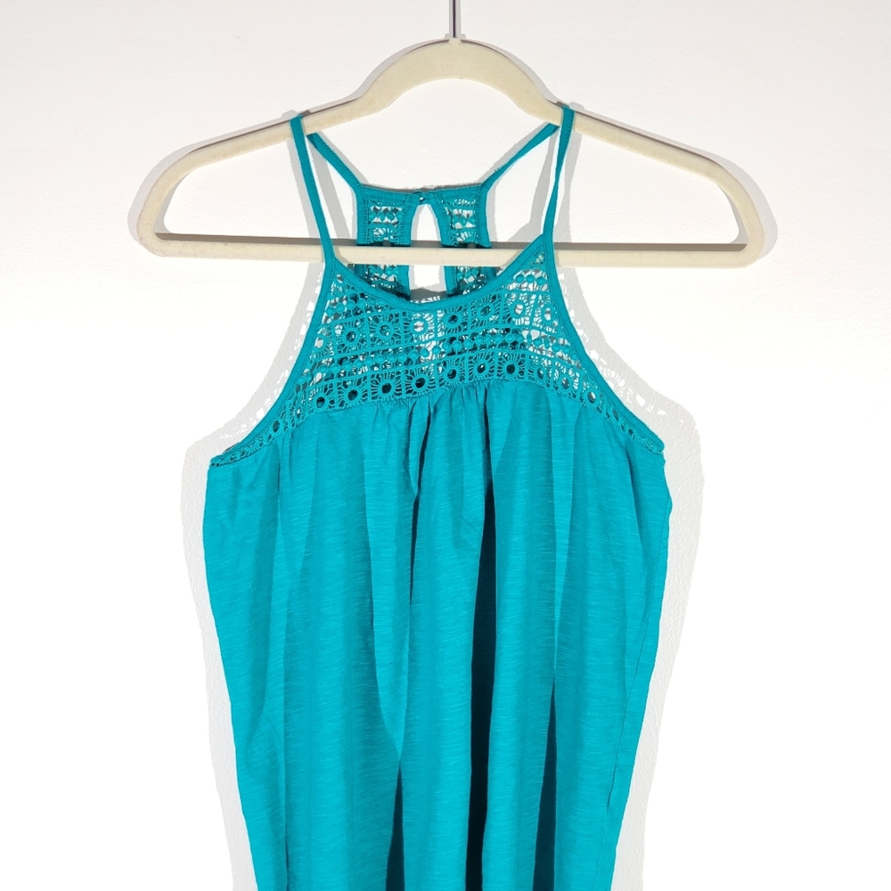 Cute casual turquoise blouse